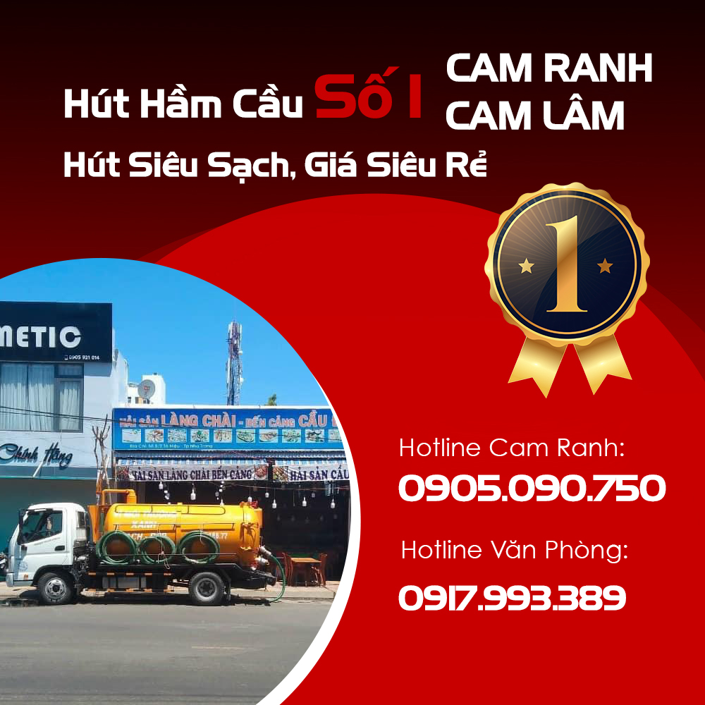 Hút Hầm Cầu Số 1 Cam Lâm-Cam Ranh, Hút Siêu Sạch, Giá Siêu Rẻ