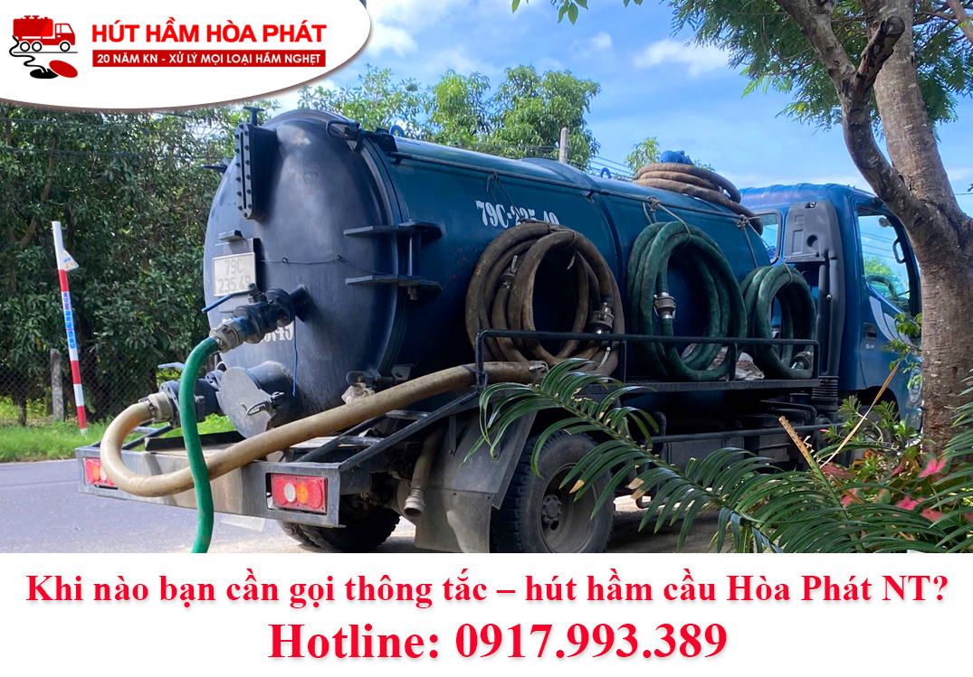 Dịch vụ hút hầm cầu Cam Ranh – Cam Lâm có mặt nhanh trong 30 phút, xử lý triệt để